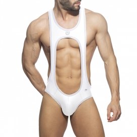 AD Fetish Body Bottomless Sexy Bodysuit Blanc