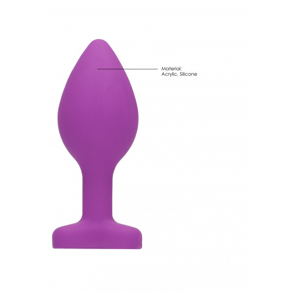 Plug Juwel Anal Silikon Heart Violet 6 x 2.8 cm