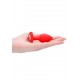 Plug Bijou Anal en silicone HEART 6 x 2.8 cm Rouge