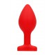 Plug Bijou Anal Silicone Cuore Rosso 6 x 2,8 cm