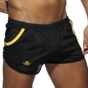 AD Fetish Pocket Rocky Shorts Black-Yellow