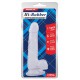 Dildo trasparente in gomma Hi-Rubber 14 x 3,6 cm