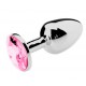 Pink Strass Jewel Plug - PEQUENO 6,5 x 2,7cm