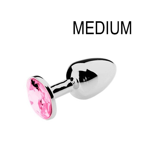 Rose Strass Schmuck Plug - MEDIUM 7 x 3.4cm