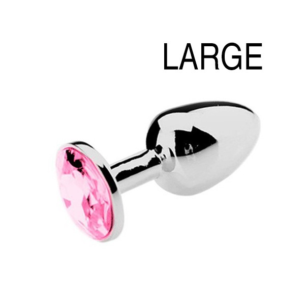 Pink Strass Jewel Plug - GRANDE 8 x 4cm