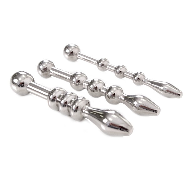 Set of 3 Urethral Beads 5.5cm | 6 to 10mm
