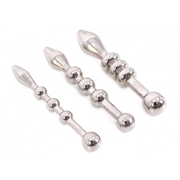 Set of 3 Urethral Beads 5.5cm | 6 to 10mm