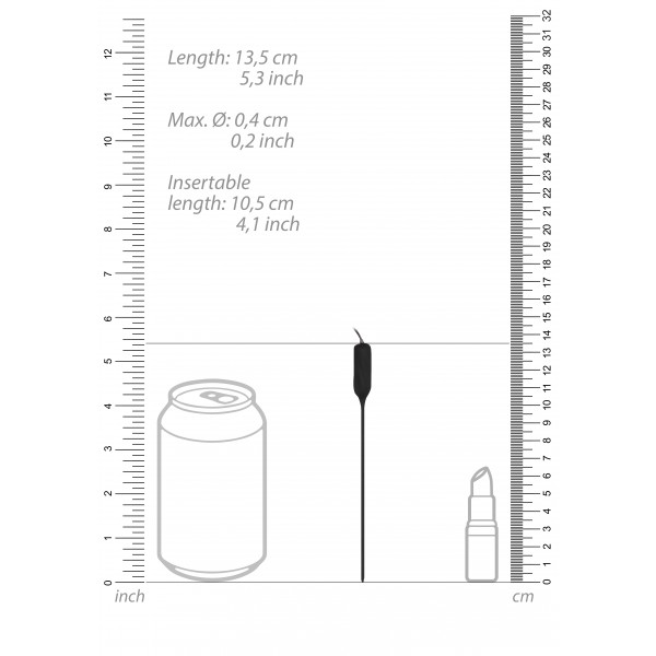Tige pour Urètre vibrante Silicone 10.5cm - 4mm