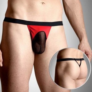 Softline Red Mesh Thong for Men