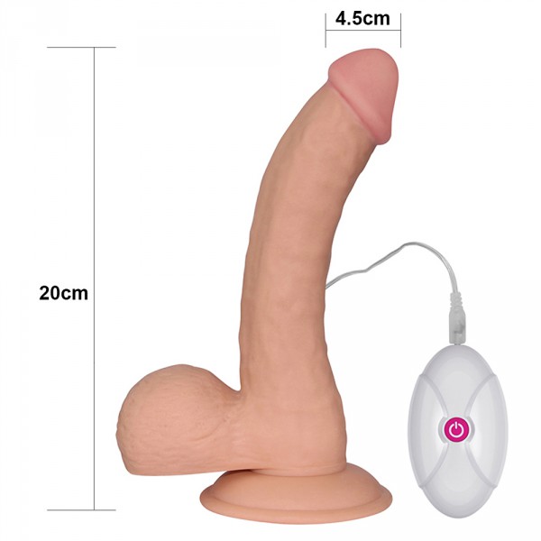 Ultra Zachte Dikke vibrerende dildo 17 x 4,5 cm