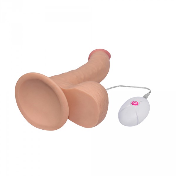 Vibrating dildo Ultra Soft Thick 17 x 4.5 cm