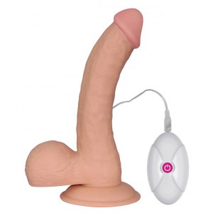 Ultra Soft Dude Ultra Zachte Dikke vibrerende dildo 17 x 4,5 cm