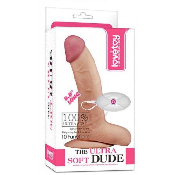 Dildo vibrante Ultra Soft 17 x 4,5 cm