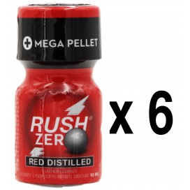  RUSH ZERO Red Distilled 10mL x6