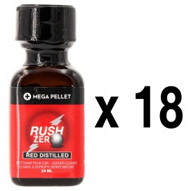 RUSH ZERO Vermelho Destilado 24ml x18