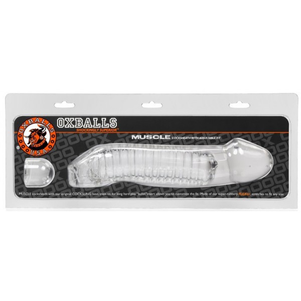 Funda para el pene Muscle Oxballs 24 x 5 cm transparente