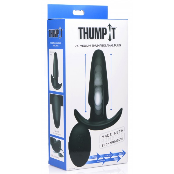 Vibrating Percussion Plug THUMP IT Medium 12 x 4 cm