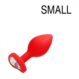 Ouch! Plug Bijou Anal Silicone Cuore Rosso 6 x 2,8 cm