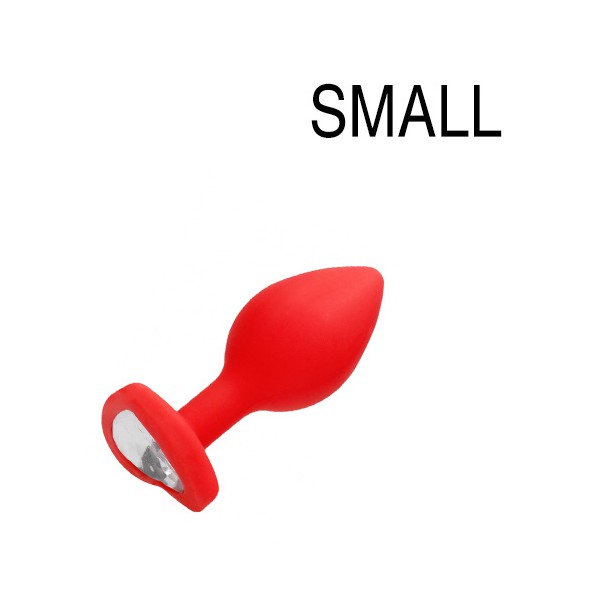 Plug Juwel Anal Silikon Herz Rot 6 x 2.8 cm