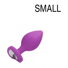 Ouch! Plug Bijou Anal Silicone HEART 6 x 2.8 cm Violet