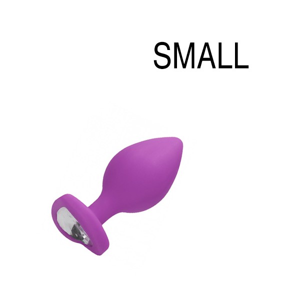 Plug Bijou Anal silicone Heart Violet 6 x 2.8 cm