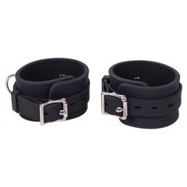 Silicone ankle cuffs DELUXE Black