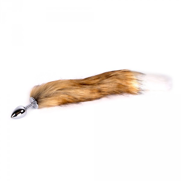 Fox Tail Plug 6 x 2.7cm Beige-White