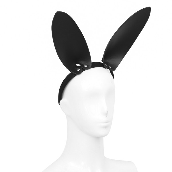 Hasenohren Bunny Kunstleder schwarz