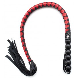Mahogany Whip 90cm Black and red