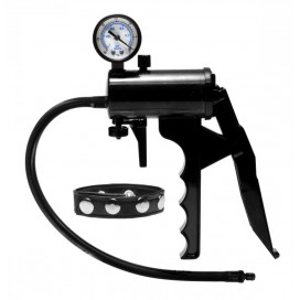 Hand pump with pressure gauge