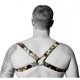 Camouflage Leather Harness - Acc. CHROME - CROSS - THE RED S/M
