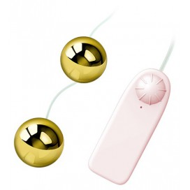 Bolas anales vibradoras de oro de 3,5 cm