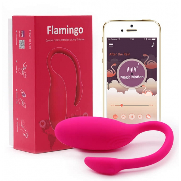 Huevo vibrador Flamingo con mando a distancia 7,2 x 3 cm