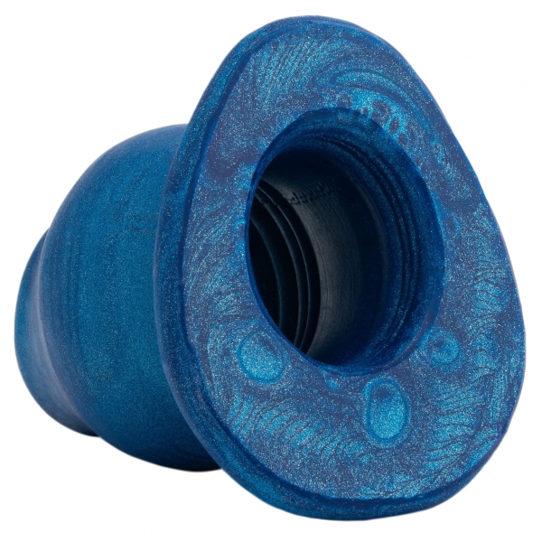 Stopftunnel Schweineloch Platin Blau 12 x 8,5 cm