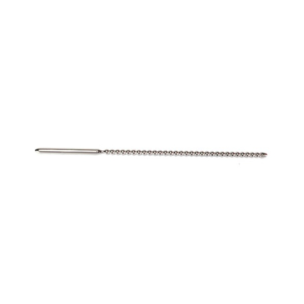 Urethra-Stange Metall Ribbed 17cm - 8mm