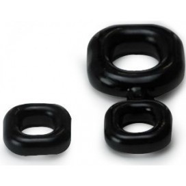 Kit de anillos de pene y ensanchador de bolas negro