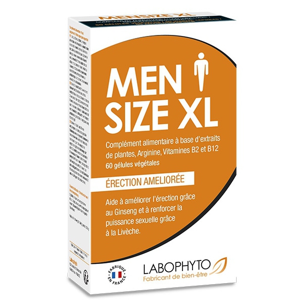 Estimulante de la erección Hombres Talla XL 60 cápsulas