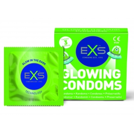 Gloeiende condooms x3