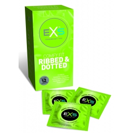 EXS Textured Ribbed & Dotted Condoms x12