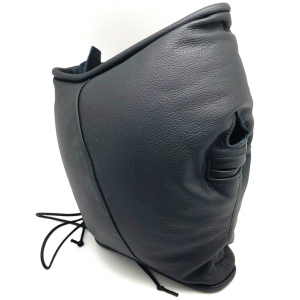 Padded leather balaclava