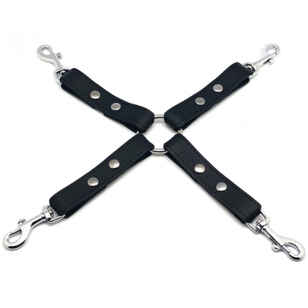 BDSM leather knot with hooks