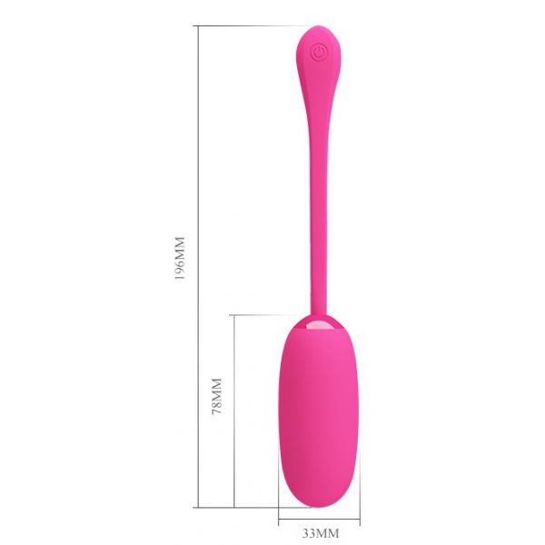 Vibrating egg JULIUS Pretty Love 7.8 x 33 cm Pink