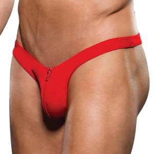 ENVY Tanga con cremallera rojo