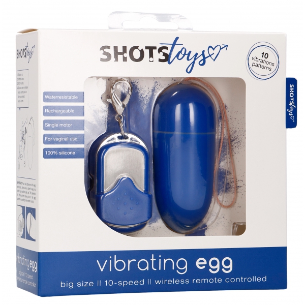 Wireless vibrating egg Splash 8 x 3.4 cm Blue