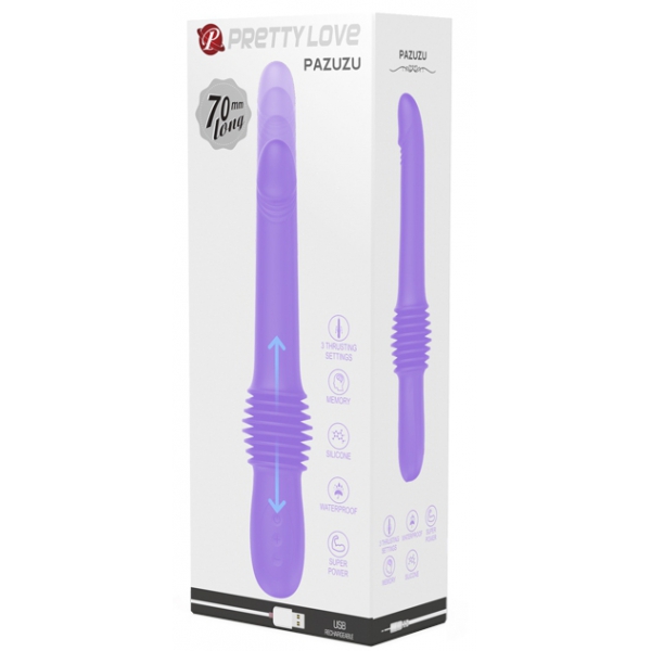 Dildo con push-up Pazuzu 15 x 3,5 cm Viola