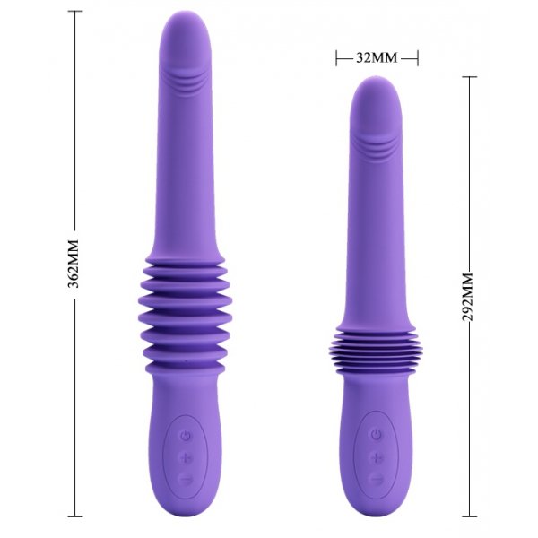 Dildo with push-up Pazuzu 15 x 3.5 cm Purple