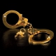 Gold metal wrist cuffs