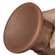 10.5'' Realistic Chubby Vibrating Dildo Brown