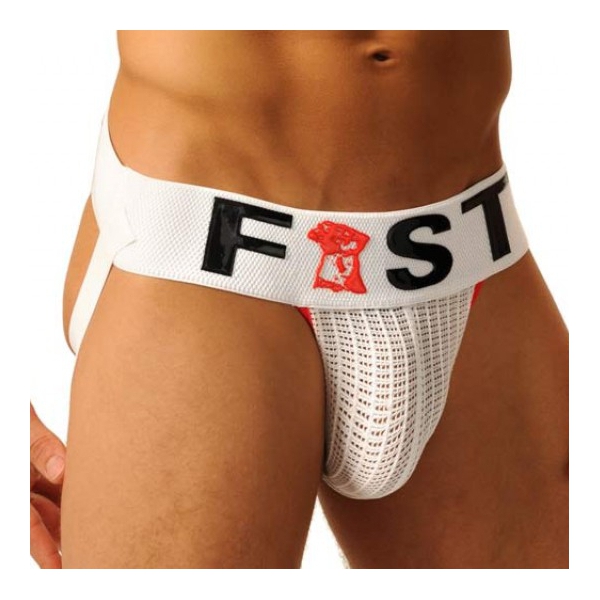 Jockstrap Vuist logo Wit