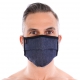 Denim pleated washable mask